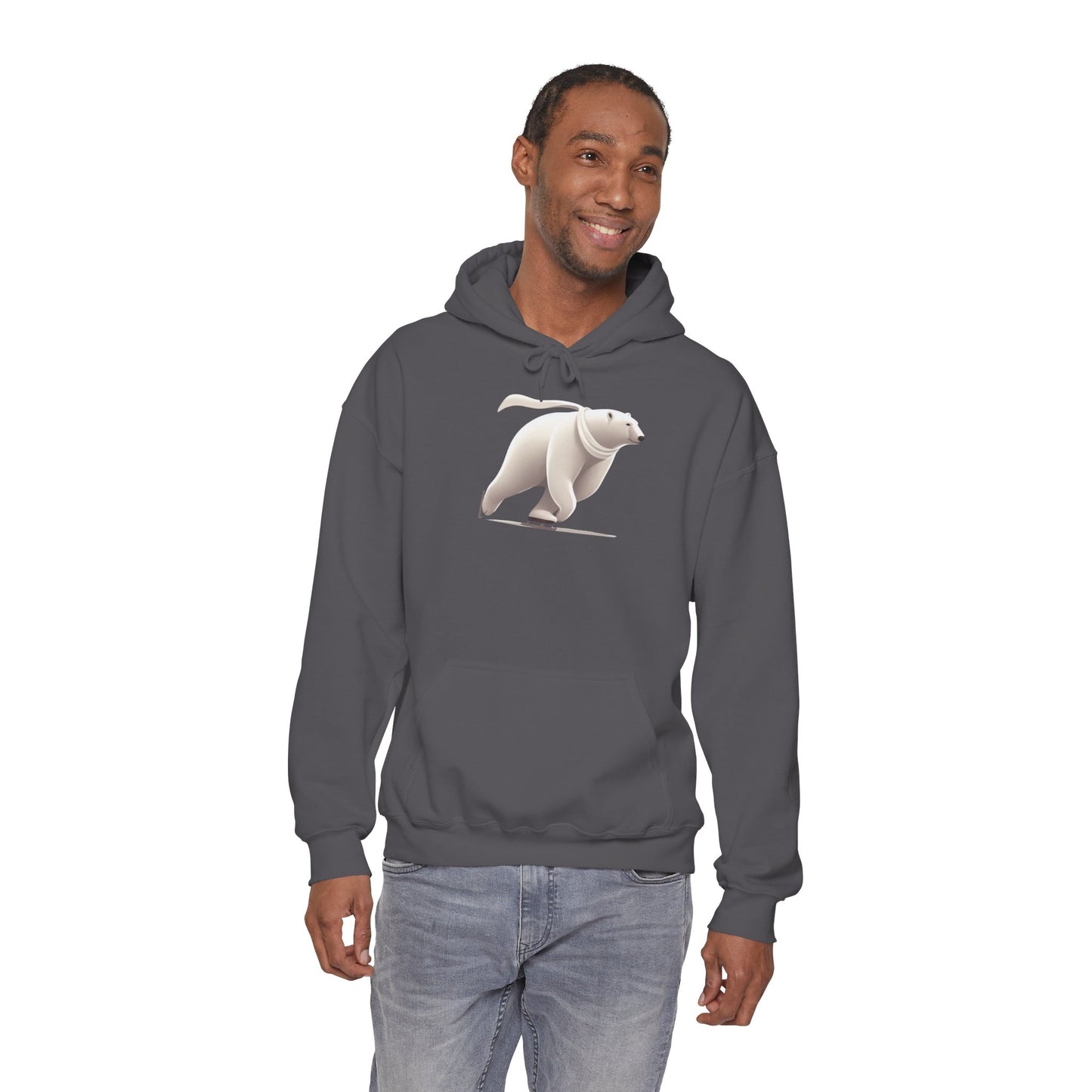 Skating Polar Bear Winter Hoodie