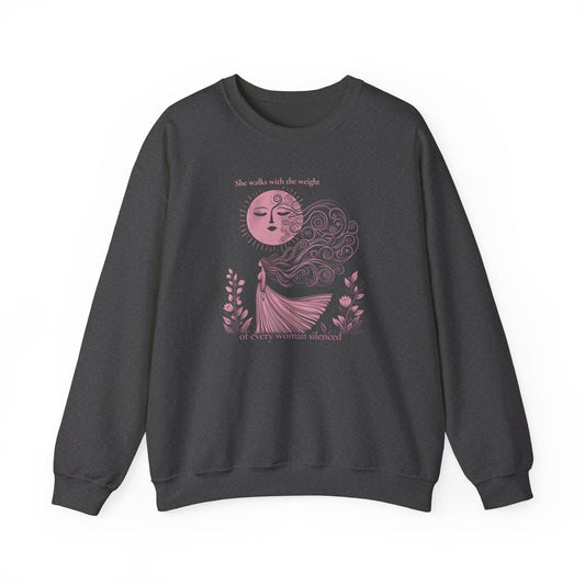 The Weight of Silence Celestial Art Sweatshirt | Storybook Den