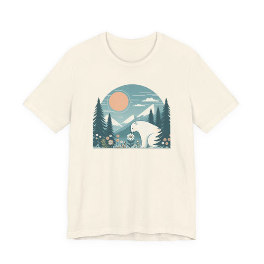 Polar Bear Mountain Nature Tee| Polar Bear Wildflower Graphic