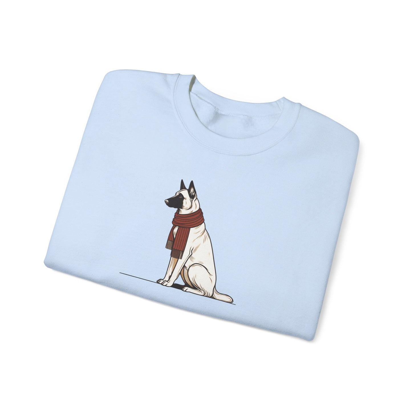 Belgian Malinois Scarf Premium Sweatshirt | Cozy Den Edition