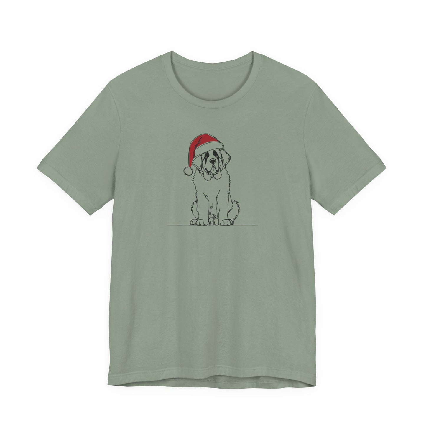 "Santa Bernard" Holiday Sketch Tee | Holiday Den