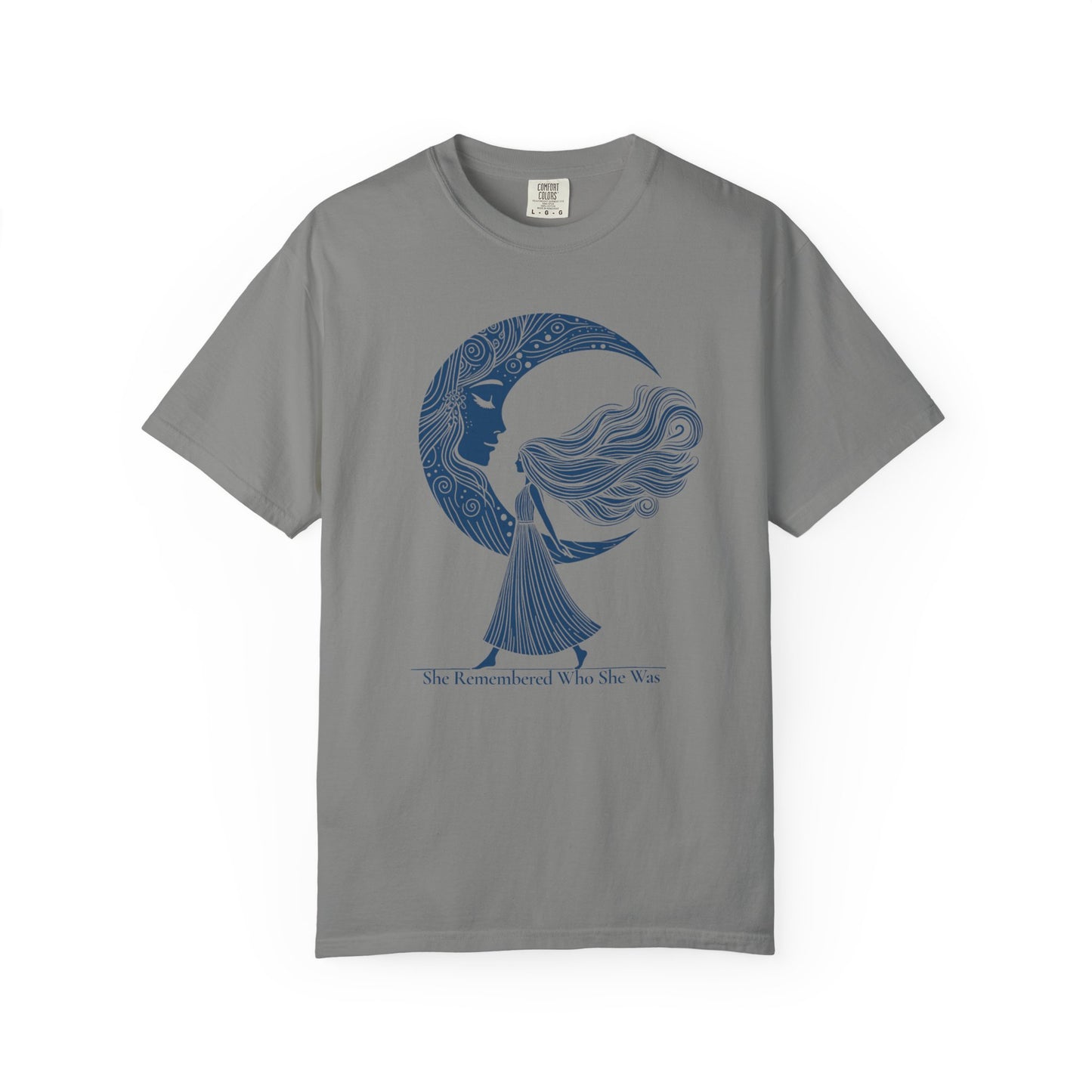 Moon Goddess "She Remembered Who She Was" Comfort Colors T-Shirt