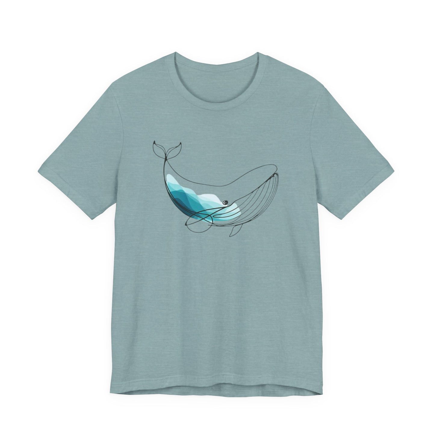 Whale Line Art Tee | Ocean Graphic T-Shirt