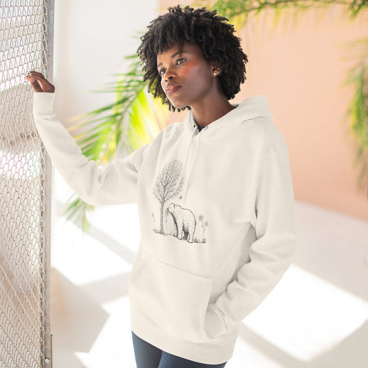 Wildflower Polar Bear Sketch Hoodie