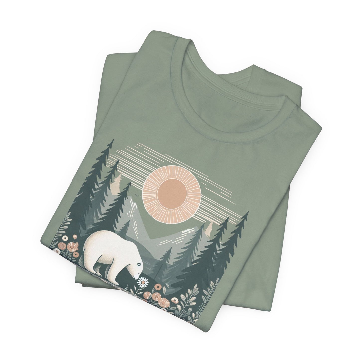 Polar Bear & Wildflower Mountain Shirt
