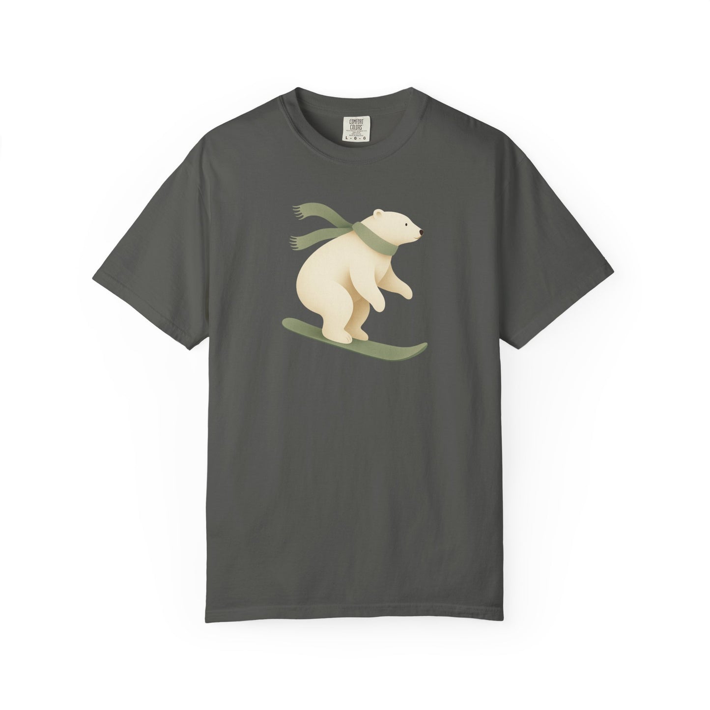 Comfort Colors Polar Bear Snowboard Tee