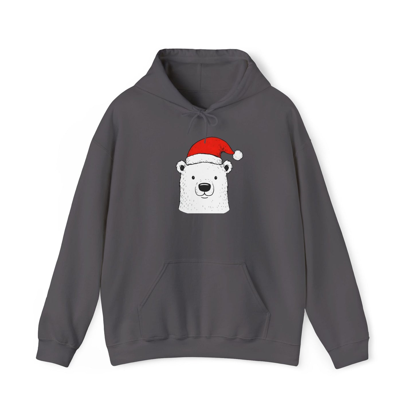 Cute Polar Bear Santa Hat Hoodie