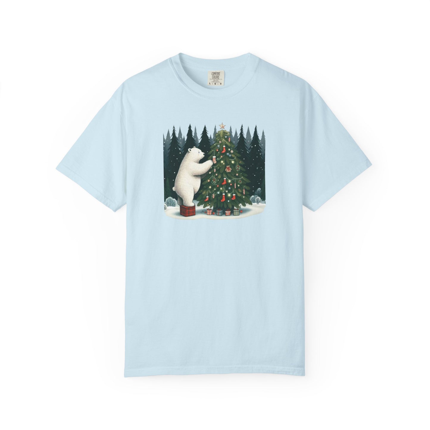 Polar Bear Christmas Heavyweight Tee | Holiday Den