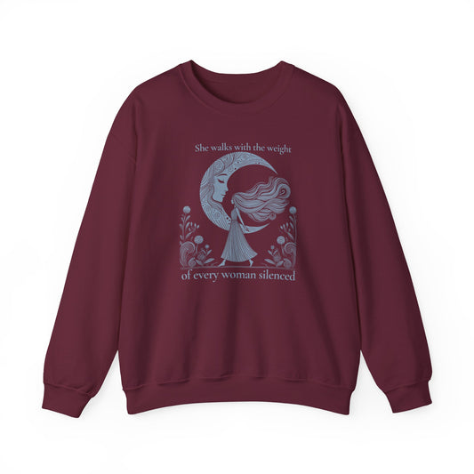 The Weight of Silence Celestial Art Sweatshirt | Storybook Den