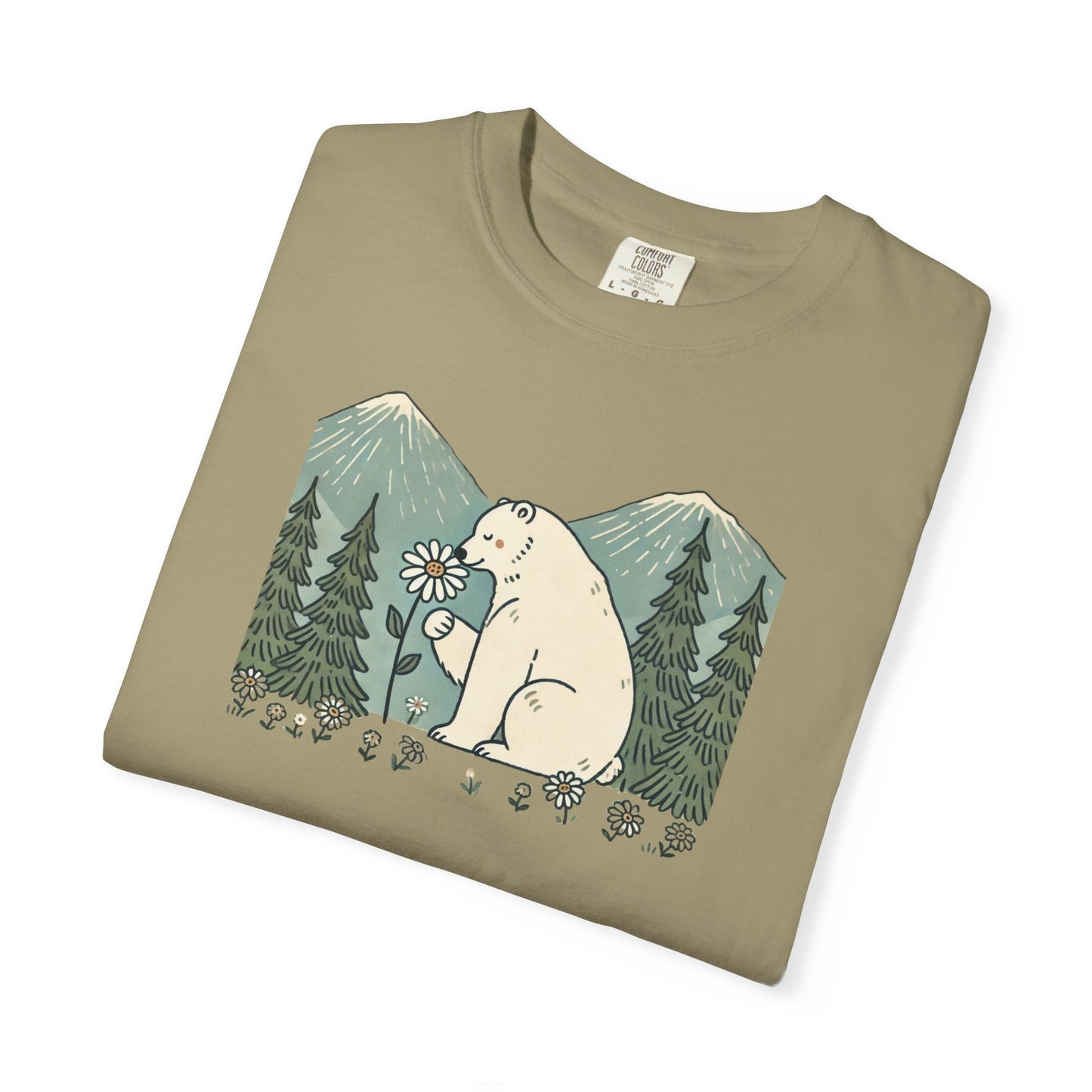 Wildflower Polar Bear Comfort Colors Tee