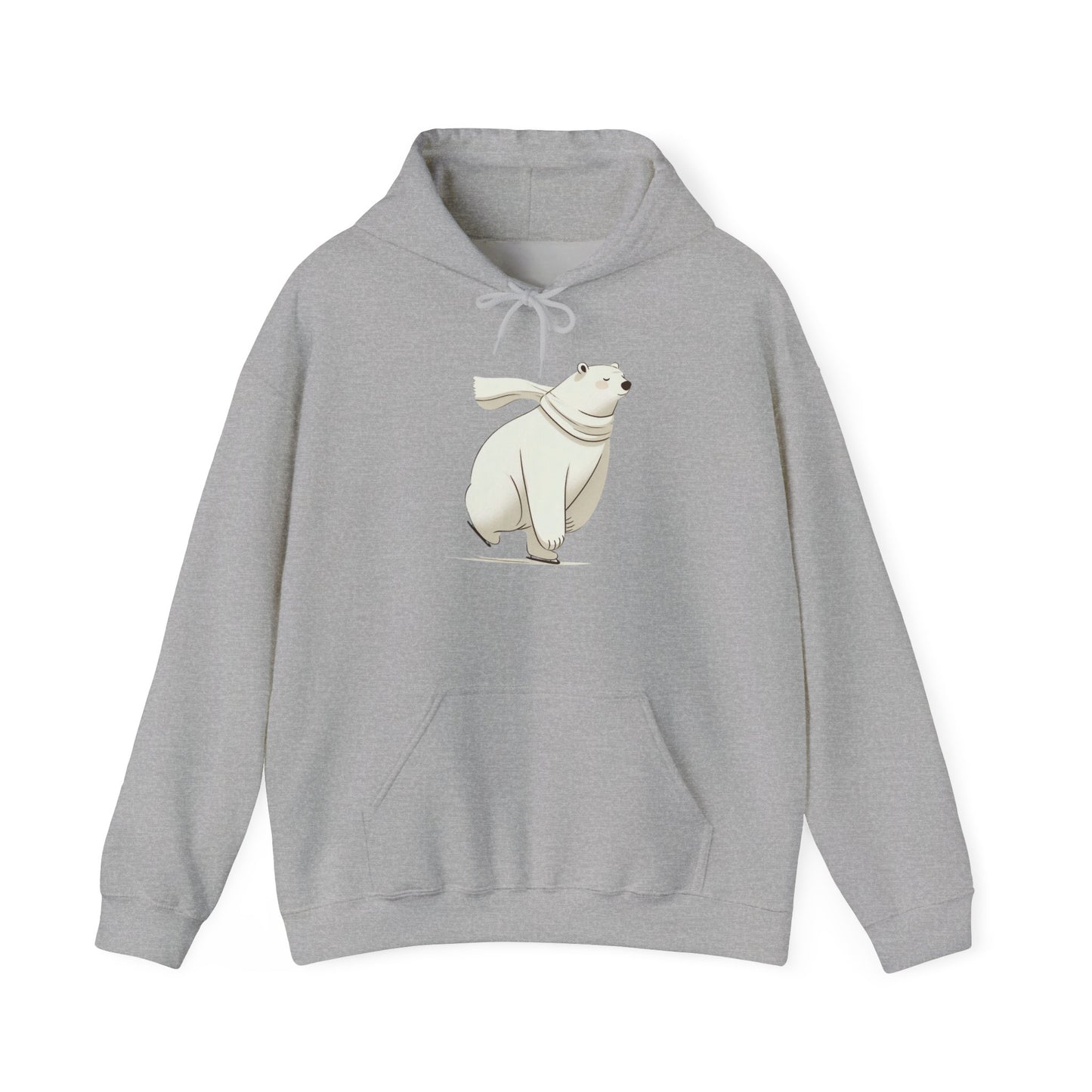 Skating Polar Bear Winter Hoodie