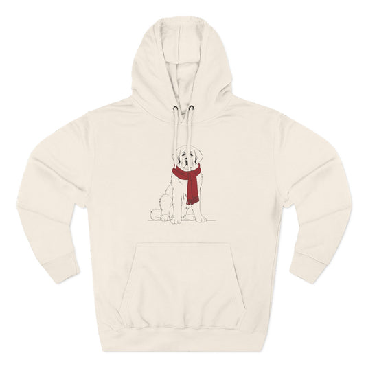 Great Pyrenees Winter Scarf Hoodie