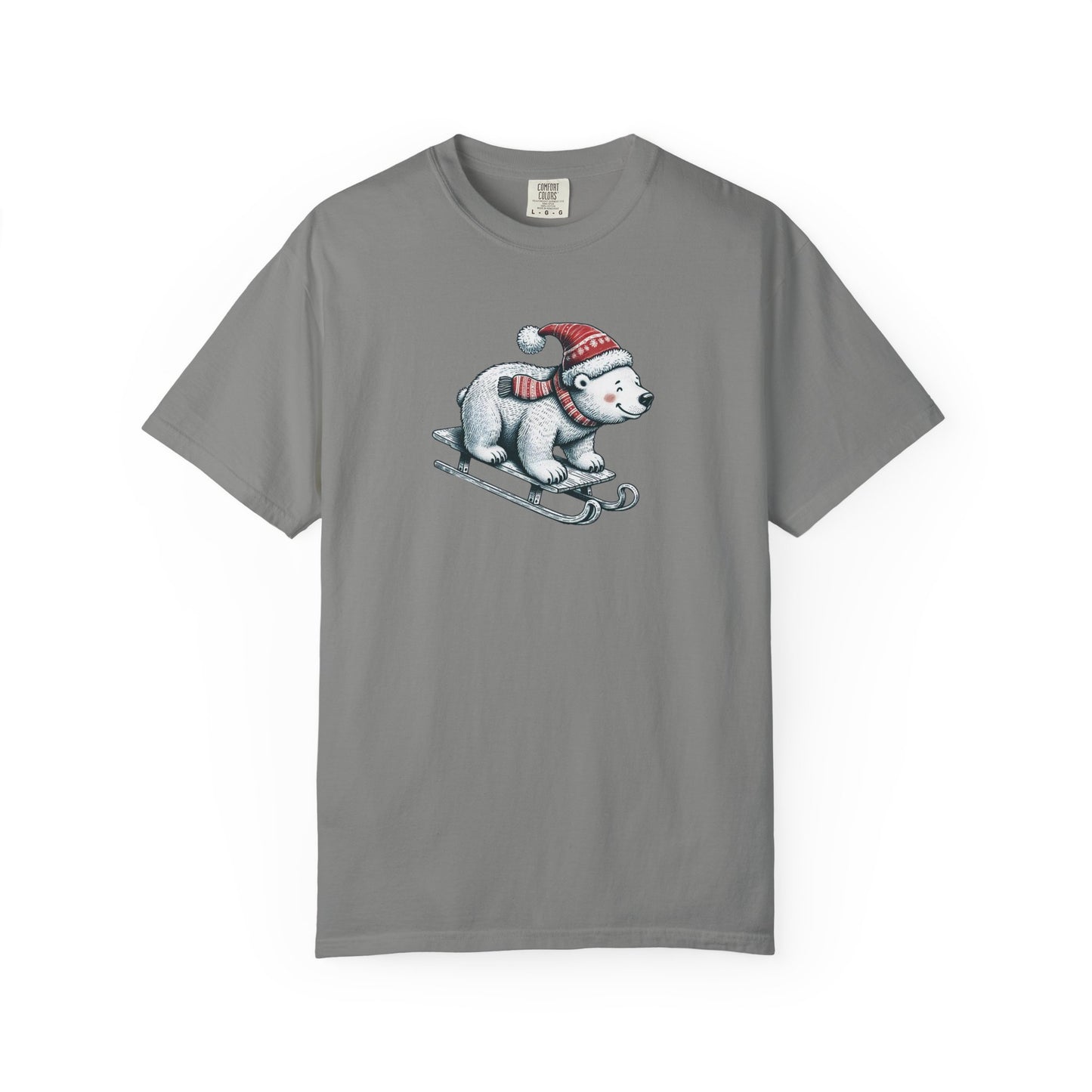 Let It Snow Polar Bear Comfort Colors Tee