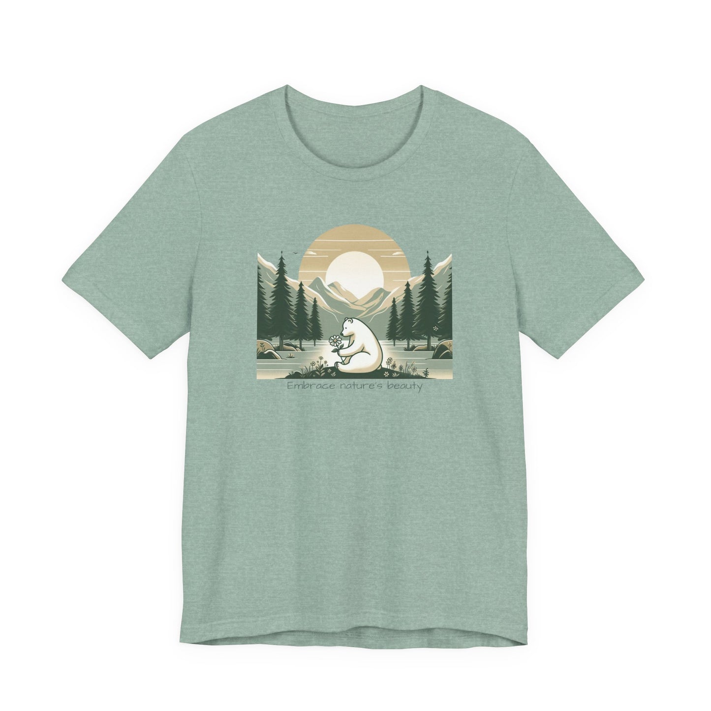 Embrace Nature’s Beauty Tee | Peaceful Polar Bear Graphic Shirt