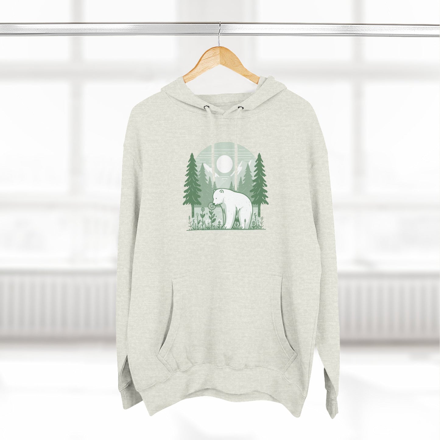Polar Bear Forest Bloom Hoodie
