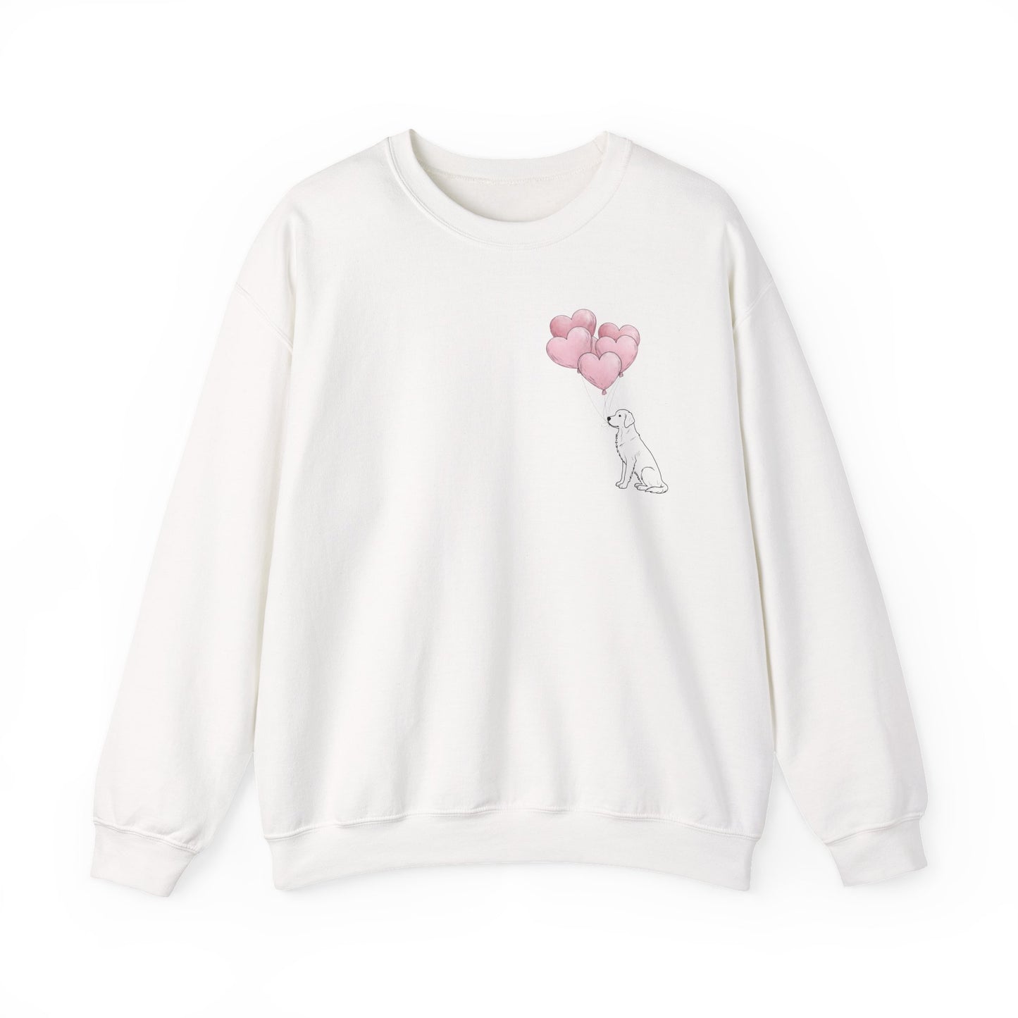 Golden Retriever Heart Balloons Sweatshirt | Pet Den Edition