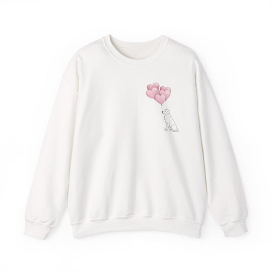Golden Retriever Heart Balloons Sweatshirt | Pet Den Edition