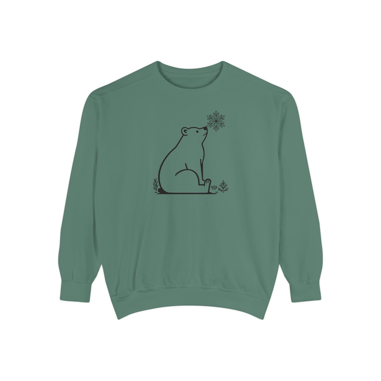 Snowflake Polar Bear Comfort Colors Sweatshirt
