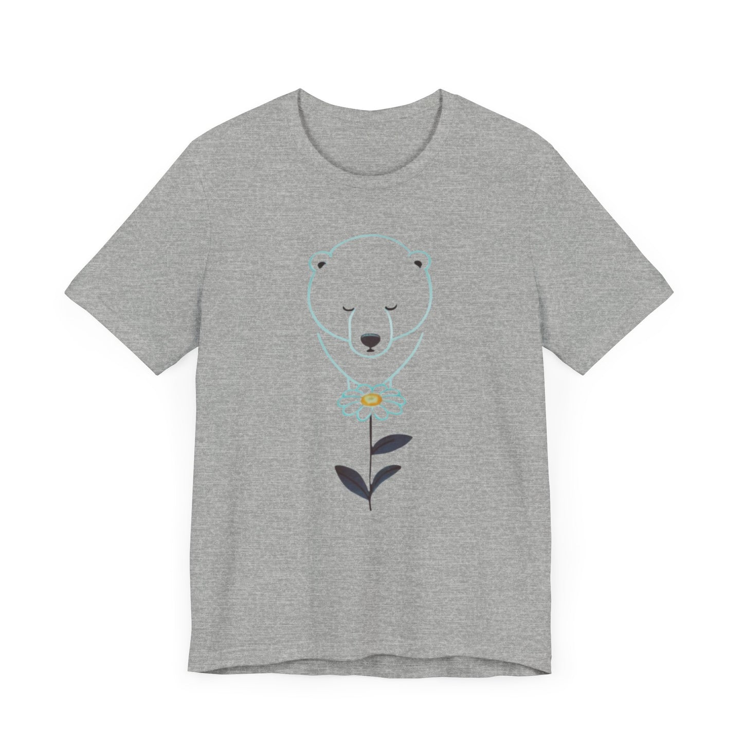 Minimalist Polar Bear & Daisy Tee
