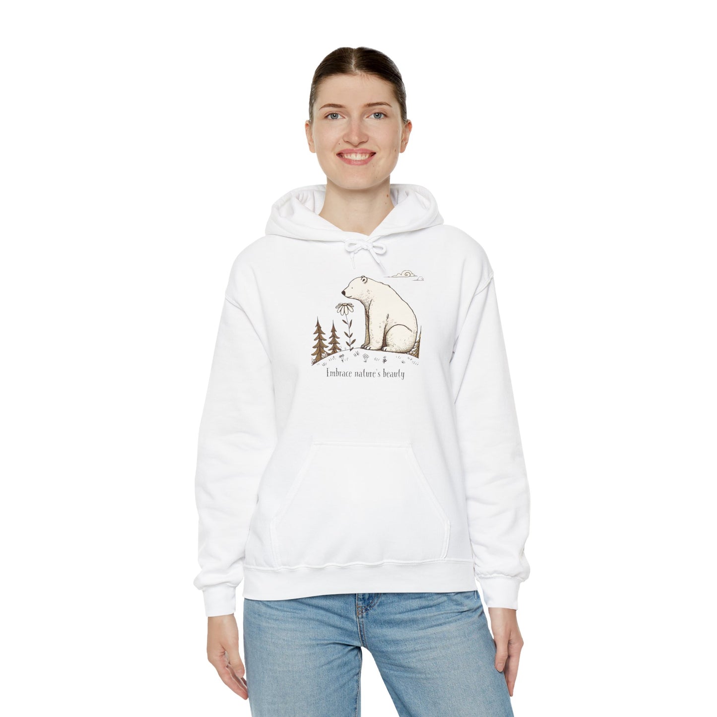 Embrace Nature’s Beauty Hoodie | Cozy Polar Bear Sweatshirt