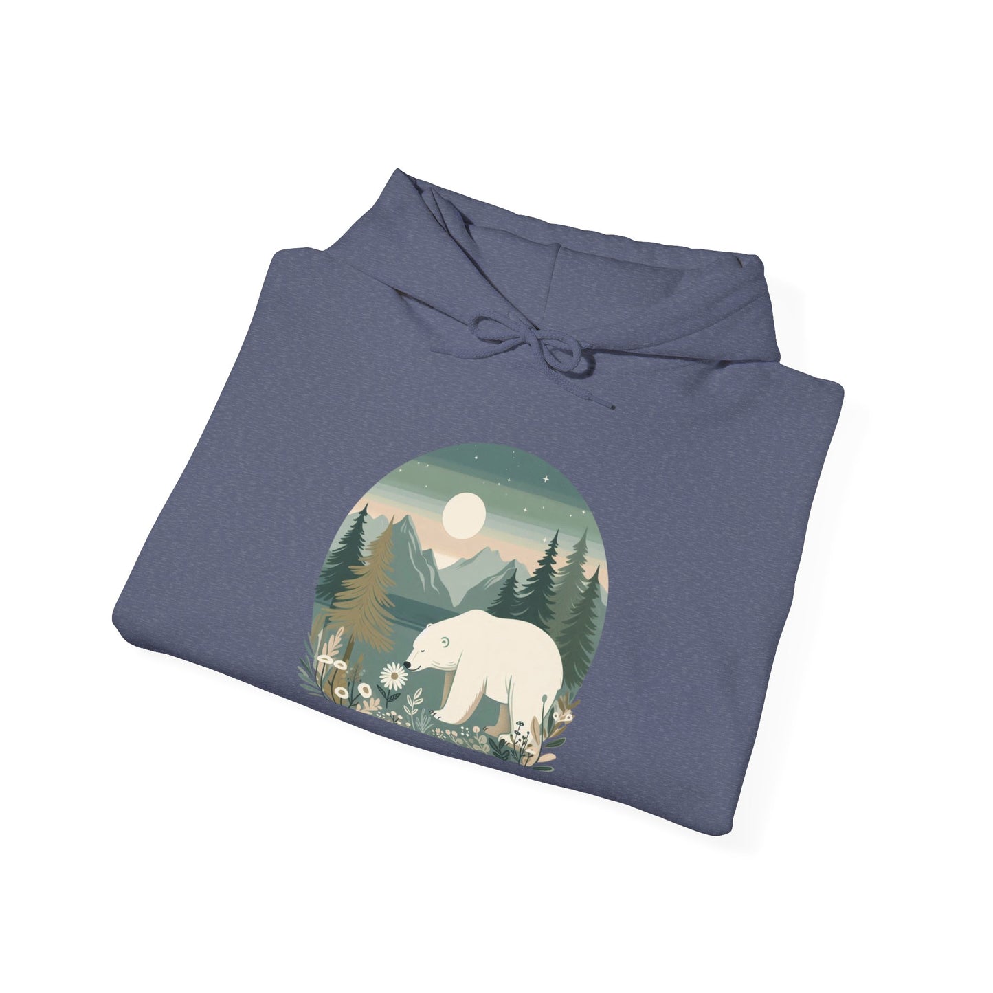 Moonlit Polar Bear Hoodie