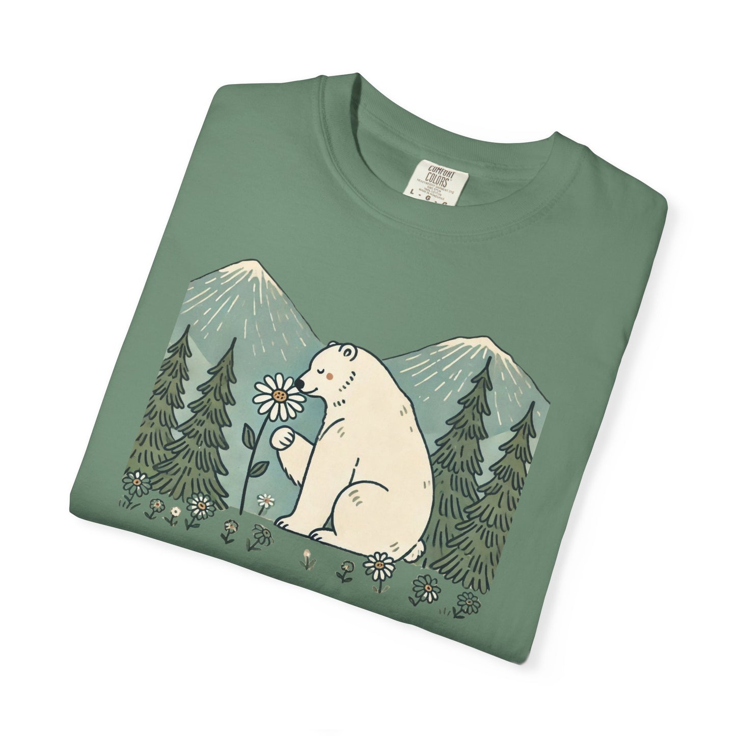 Woodland Polar Bear Comfort Colors Tee