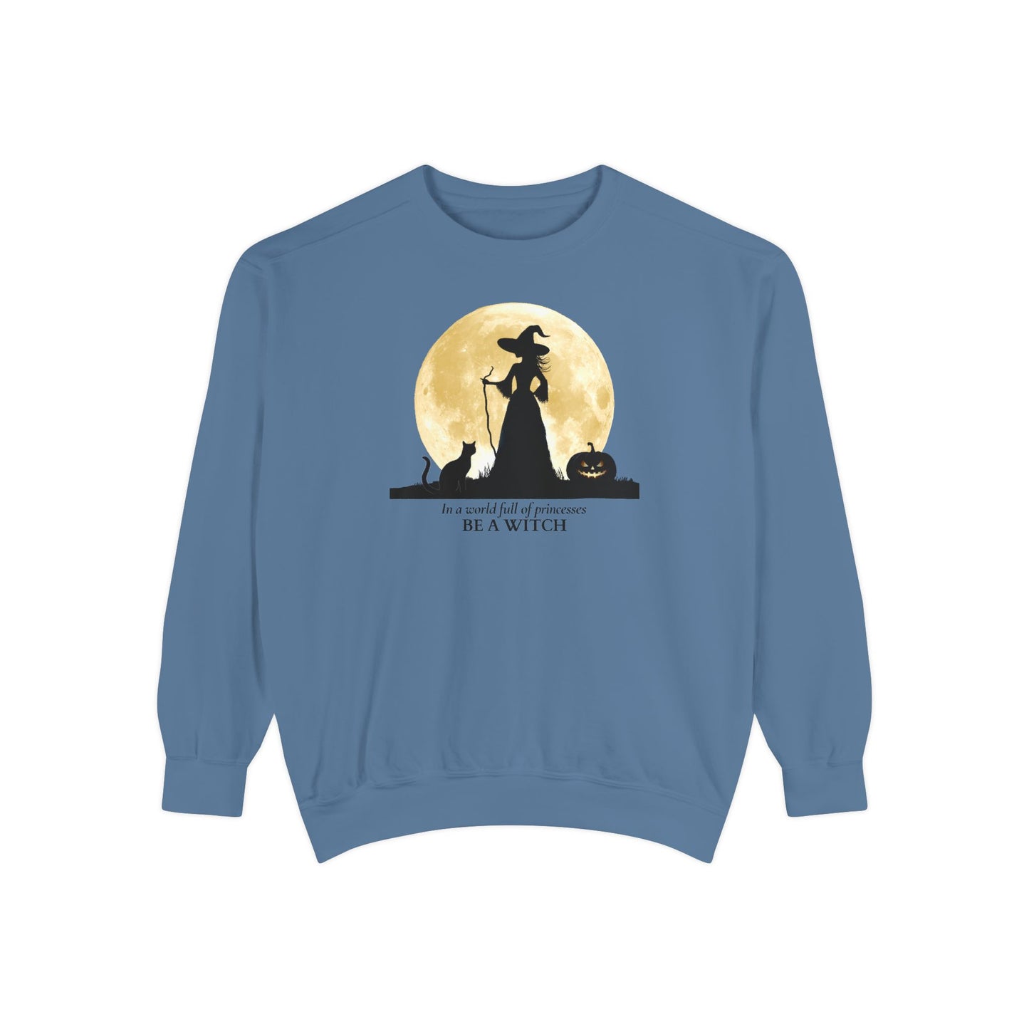 Be a Witch Yellow Moon Comfort Colors Sweatshirt