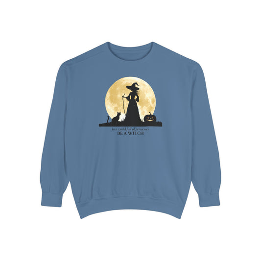 Be a Witch Yellow Moon Comfort Colors Sweatshirt