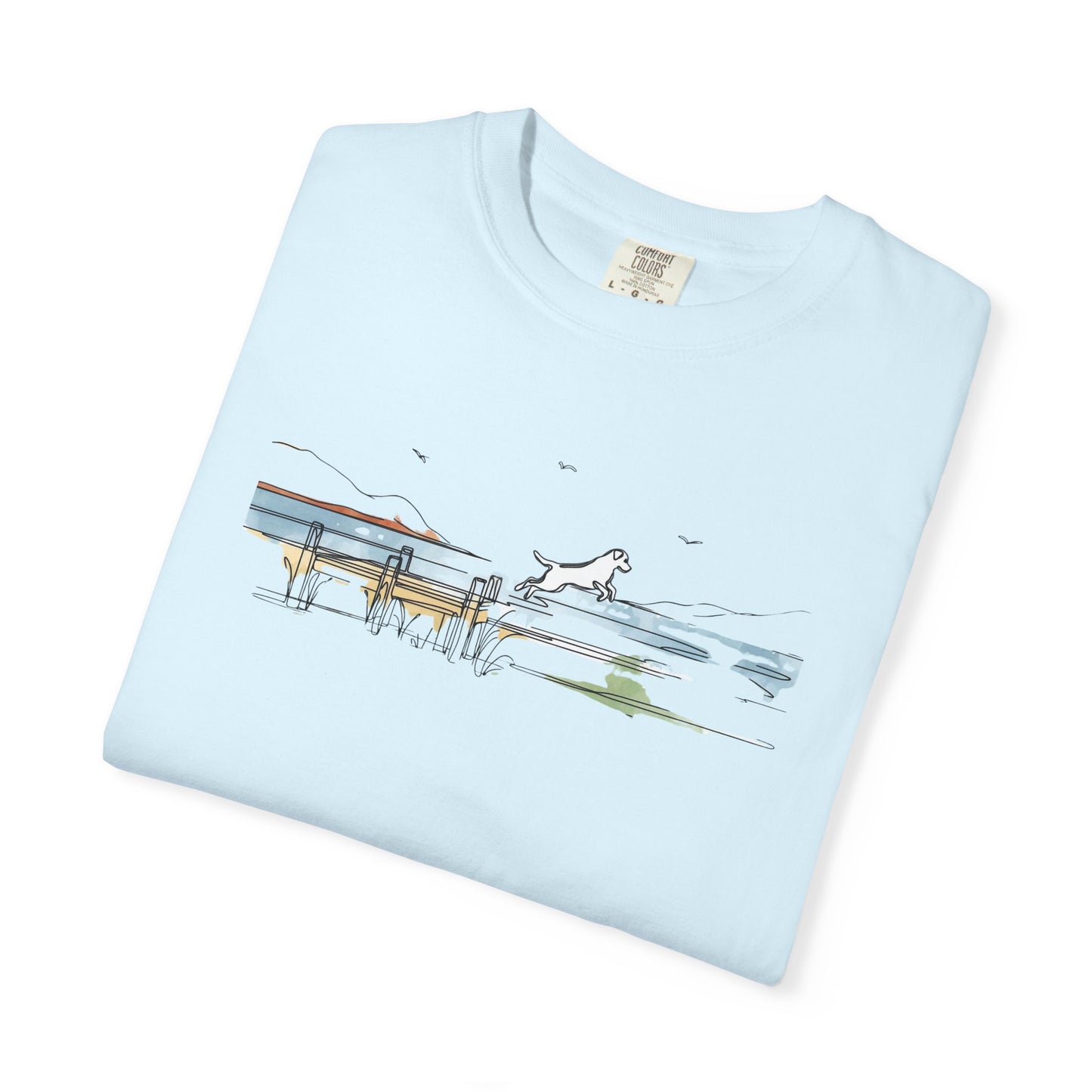 Watercolor Lake Dog Tee
