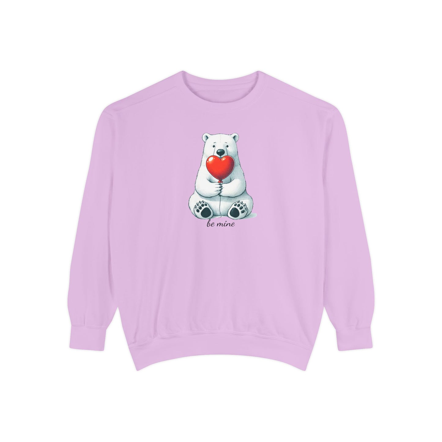 Be Mine Polar Bear Comfort Colors Sweatshirt