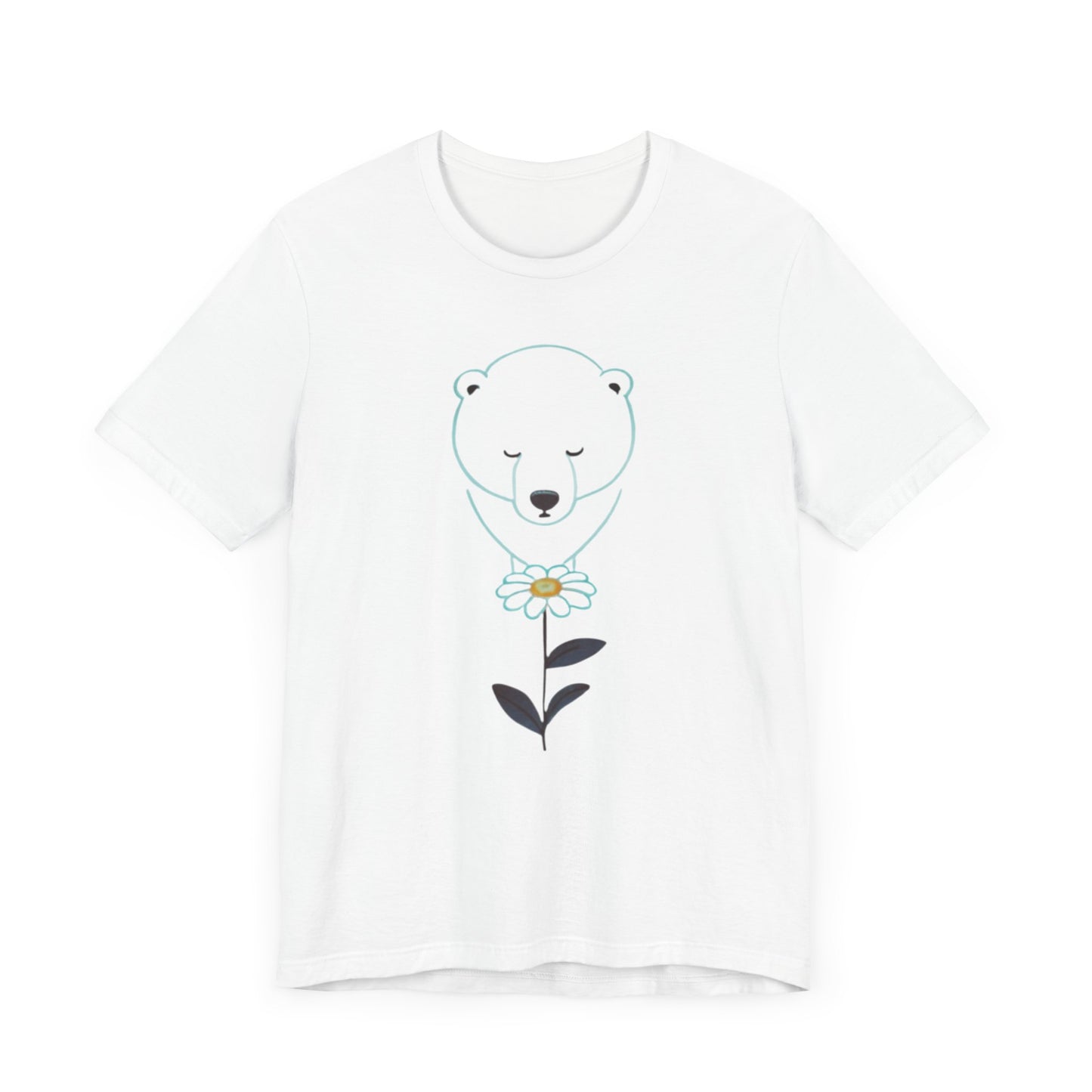 Minimalist Polar Bear & Daisy Tee