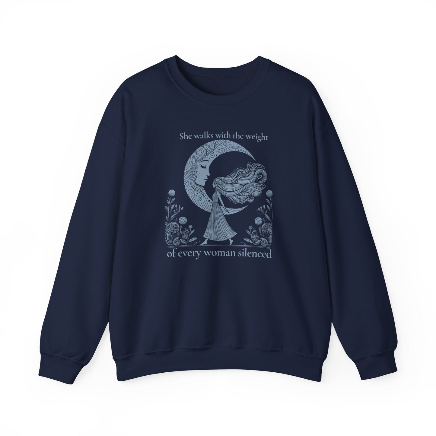 The Weight of Silence Celestial Art Sweatshirt | Mystic Den