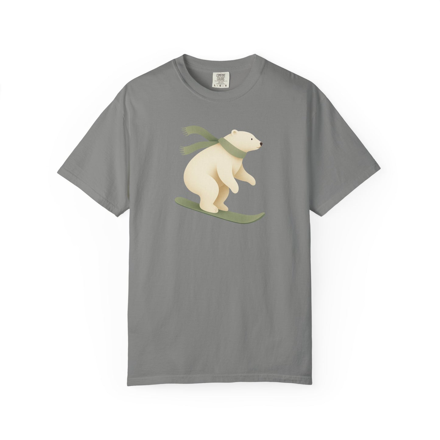 Comfort Colors Polar Bear Snowboard Tee