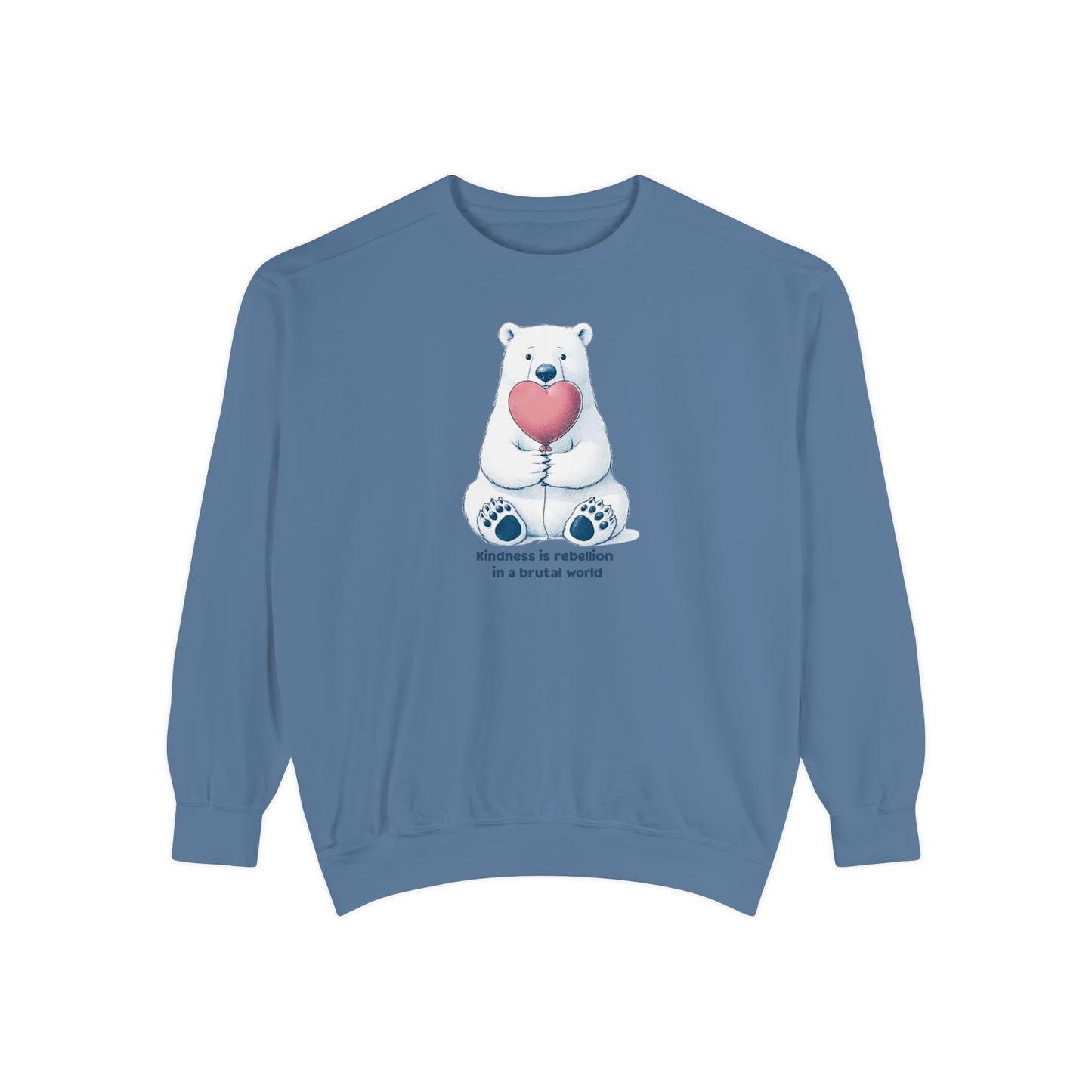 Comfort Colors Polar Bear Kindness Sweatshirt Tags
