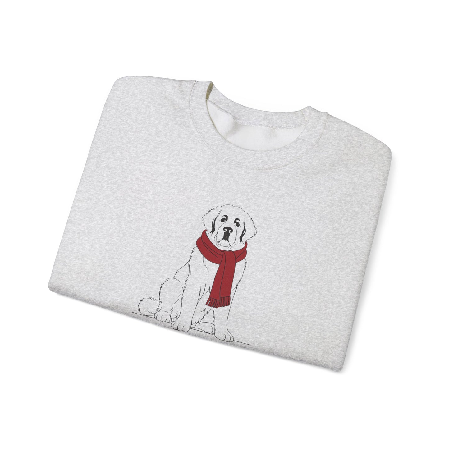 Saint Bernard Scarf Premium Sweatshirt | Cozy Den Edition