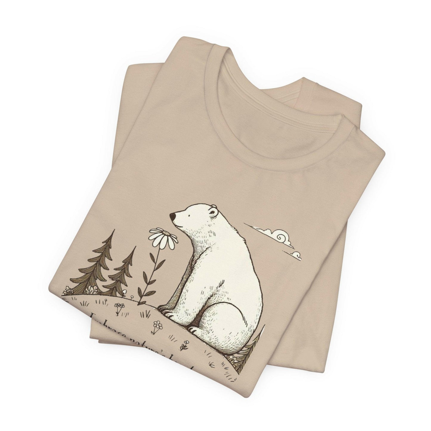 Polar Bear with Daisy Flower Tee - Stompy Paws