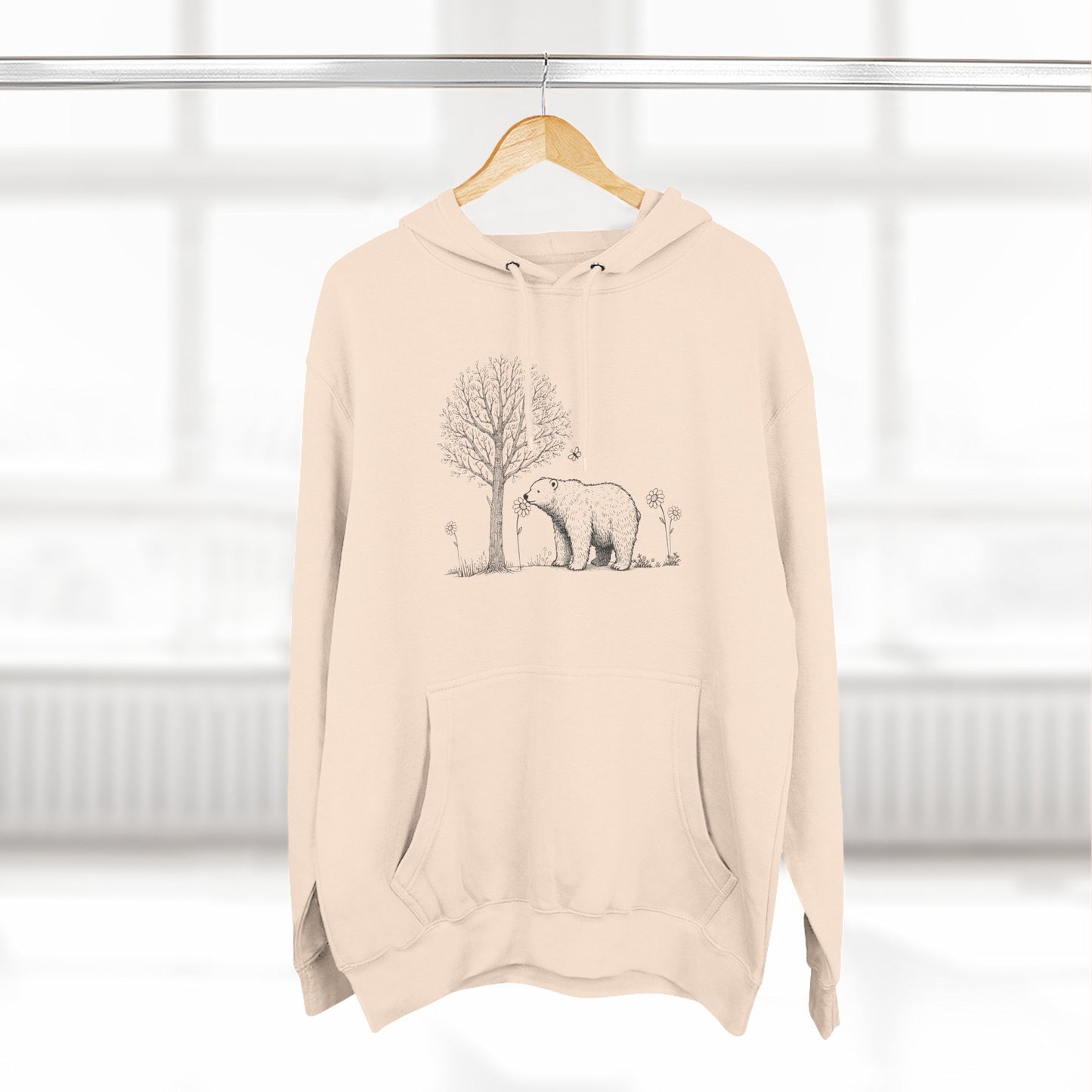 Wildflower Polar Bear Hoodie