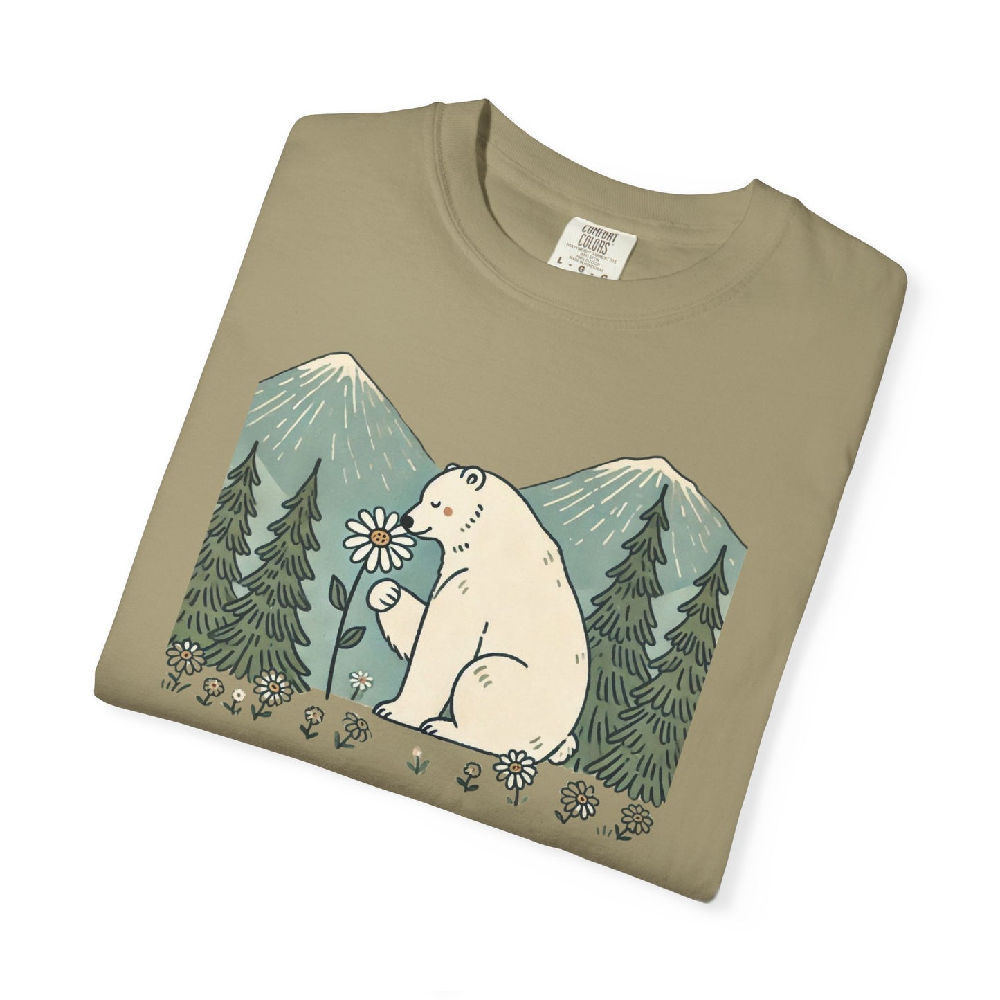 Woodland Polar Bear Comfort Colors Tee