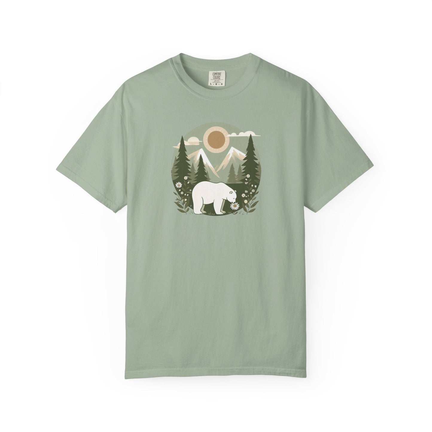 Polar Bear Evergreen Comfort Colors Tee