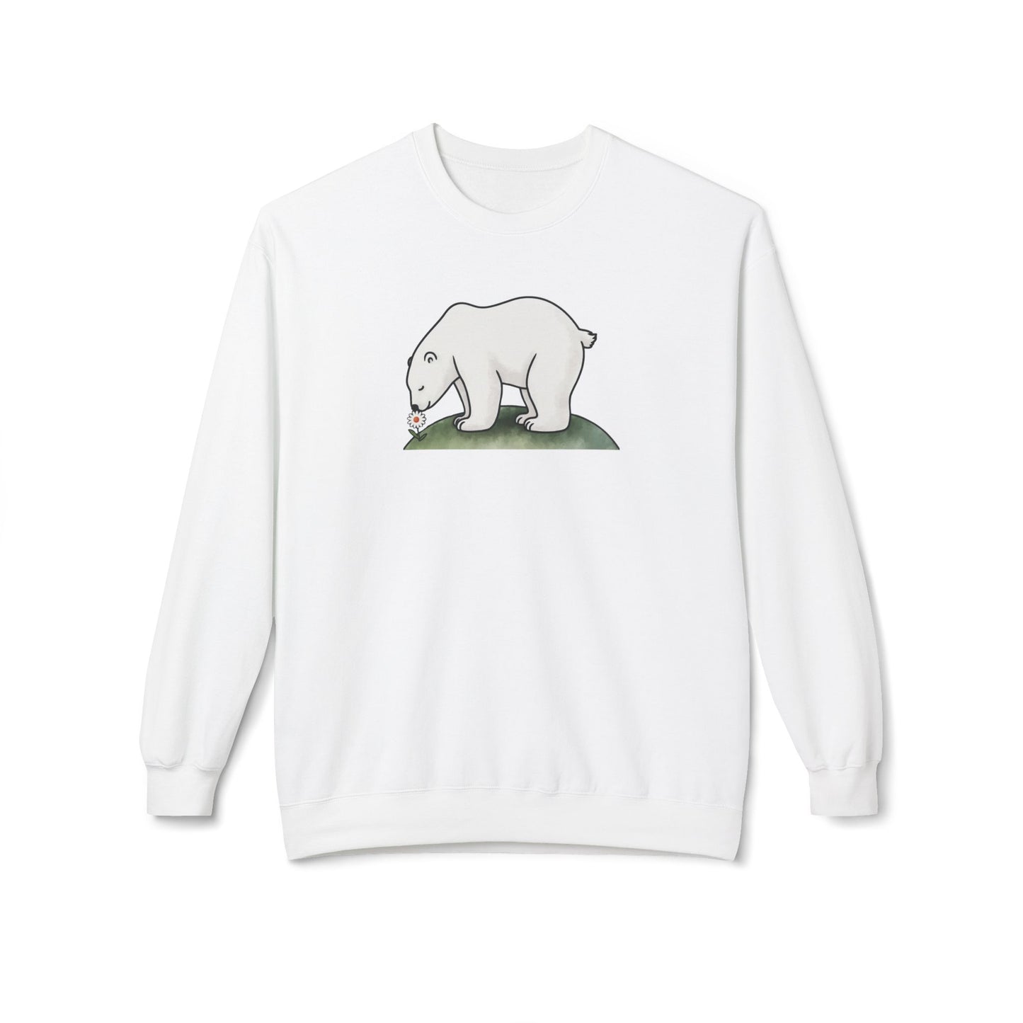 Minimalist Polar Bear Sweatshirt | Cozy Nature Design by Stompy Paws
