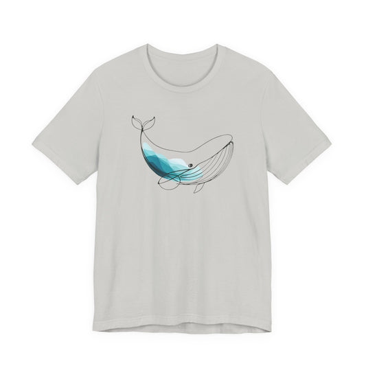 Minimalist Blue Whale Premium Tee | Coastal Den Edition