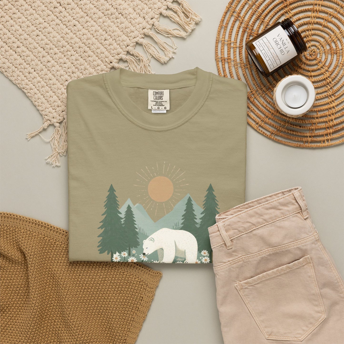 Sunlit Forest Polar Bear Tee