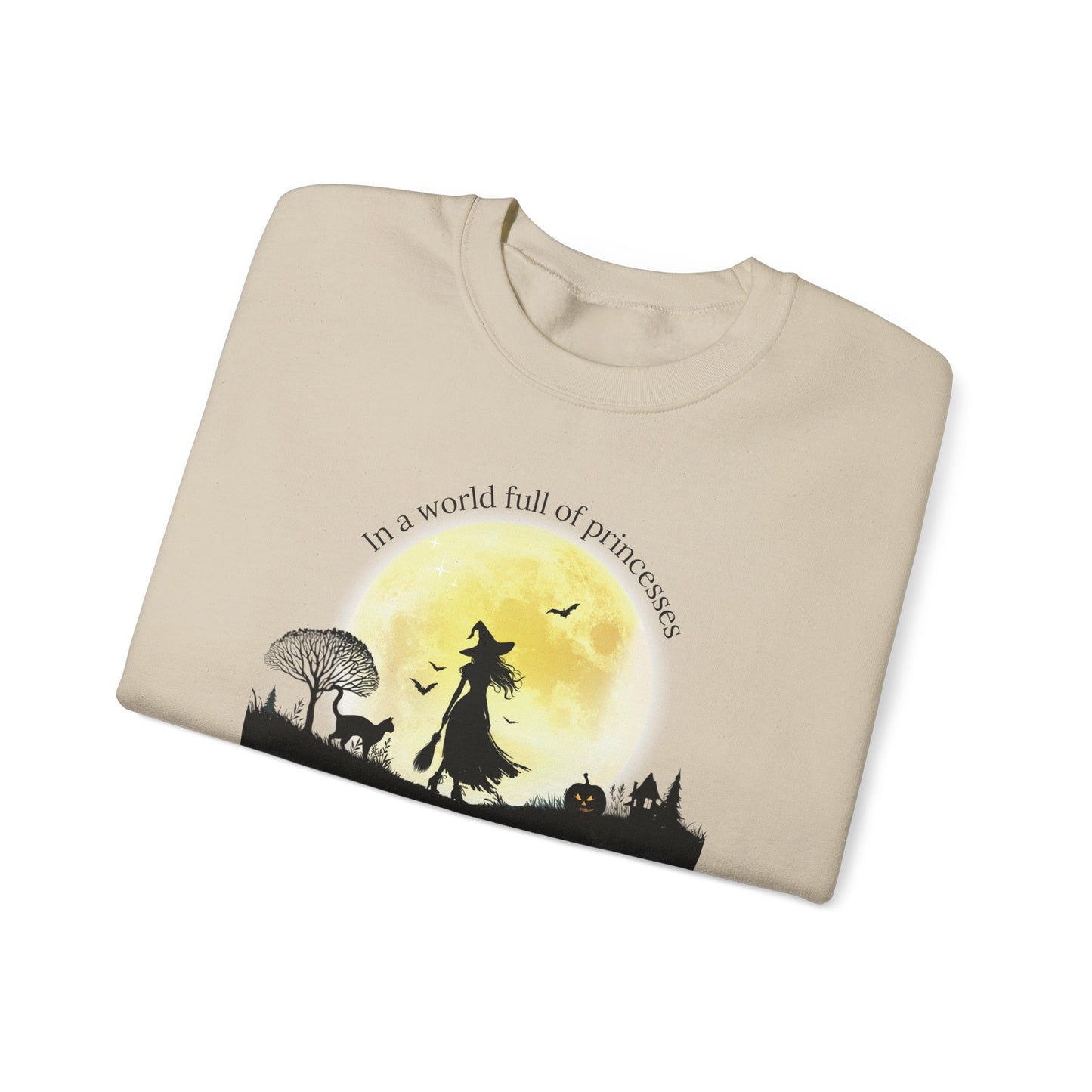 Be A Witch Celestial Moon Crewneck | Spooky Season Graphic Sweatshirt
