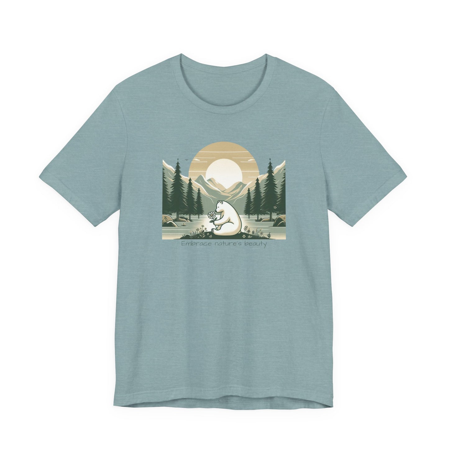 Embrace Nature’s Beauty Tee | Peaceful Polar Bear Graphic Shirt