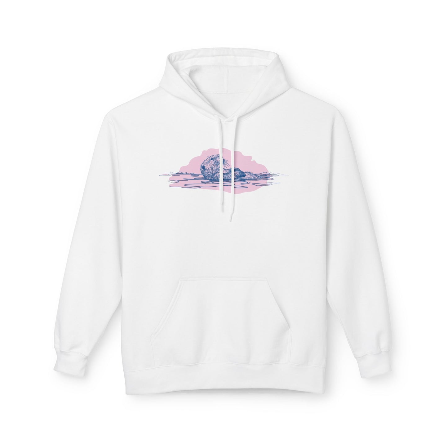 Pink Sunset Sea Otter Midweight Hoodie