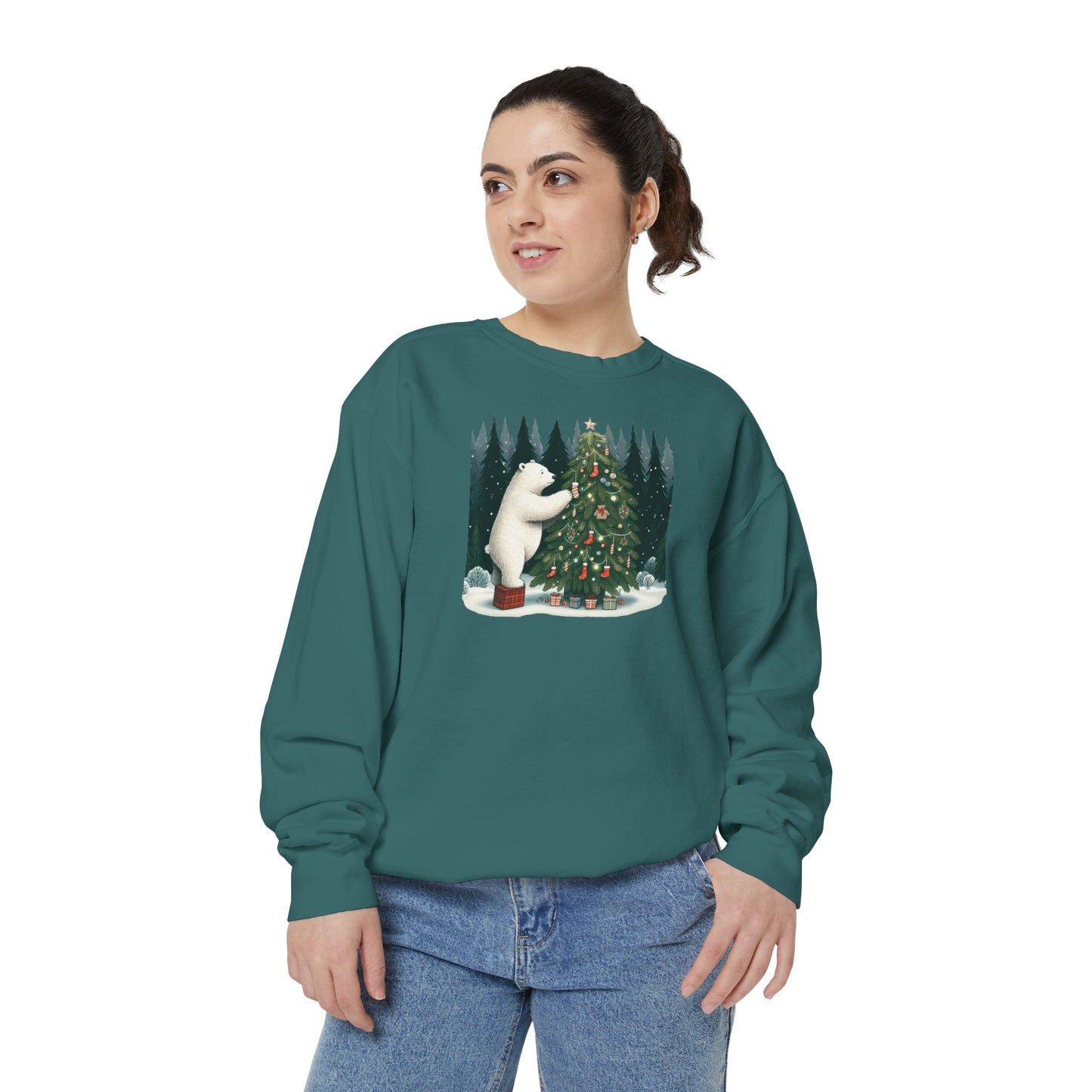Alpine Christmas Polar Bear Sweatshirt