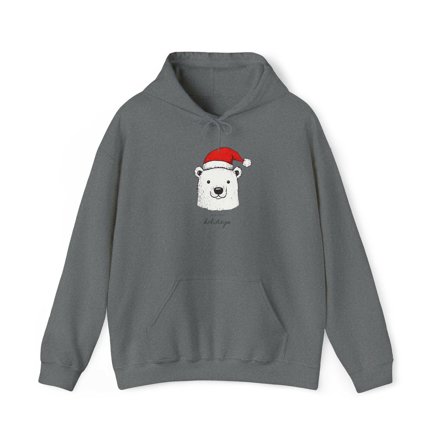 Polar Bear Santa Hat Christmas Hoodie