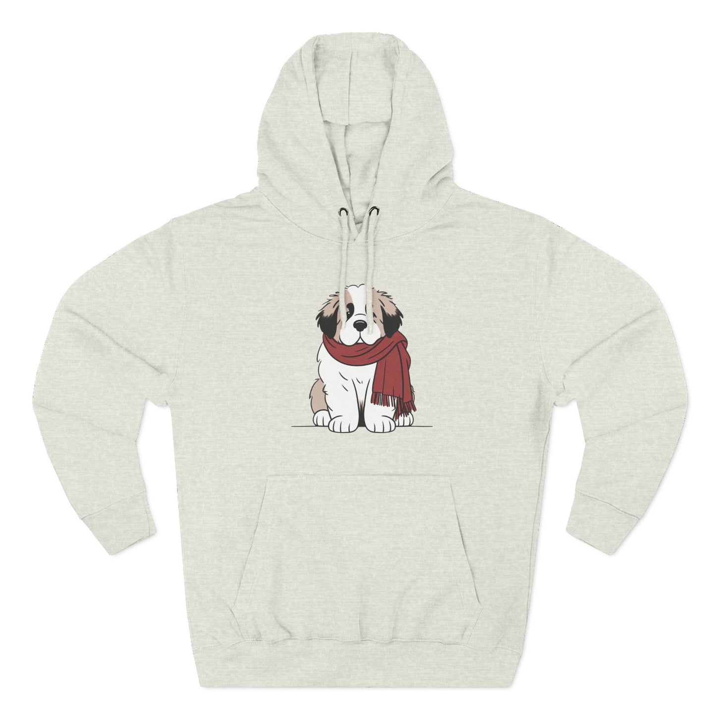 Winter Saint Bernard Winter Scarf Hoodie