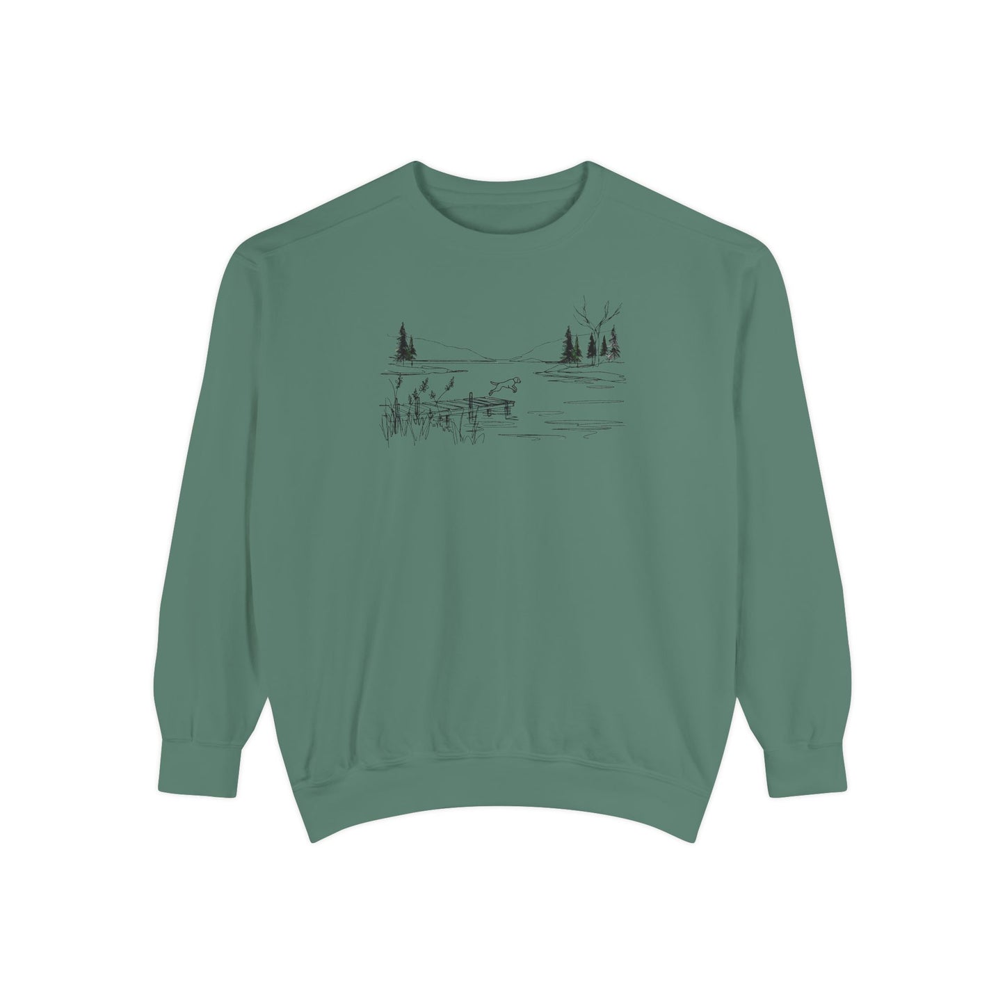 Minimalist Lake Dog Sweatshirt