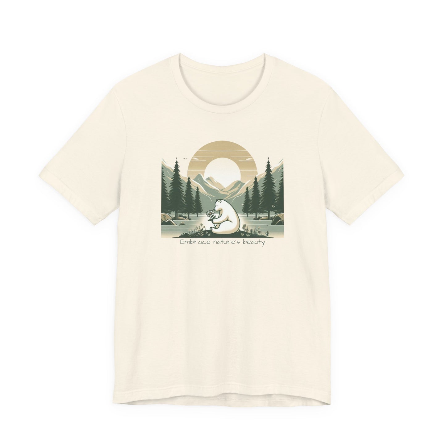 Embrace Nature’s Beauty Tee | Peaceful Polar Bear Graphic Shirt